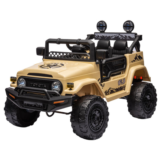 Kahuna Authorised Toyota Fj Cruiser Kids Electric Ride On Car - Khaki - Cosy Abode