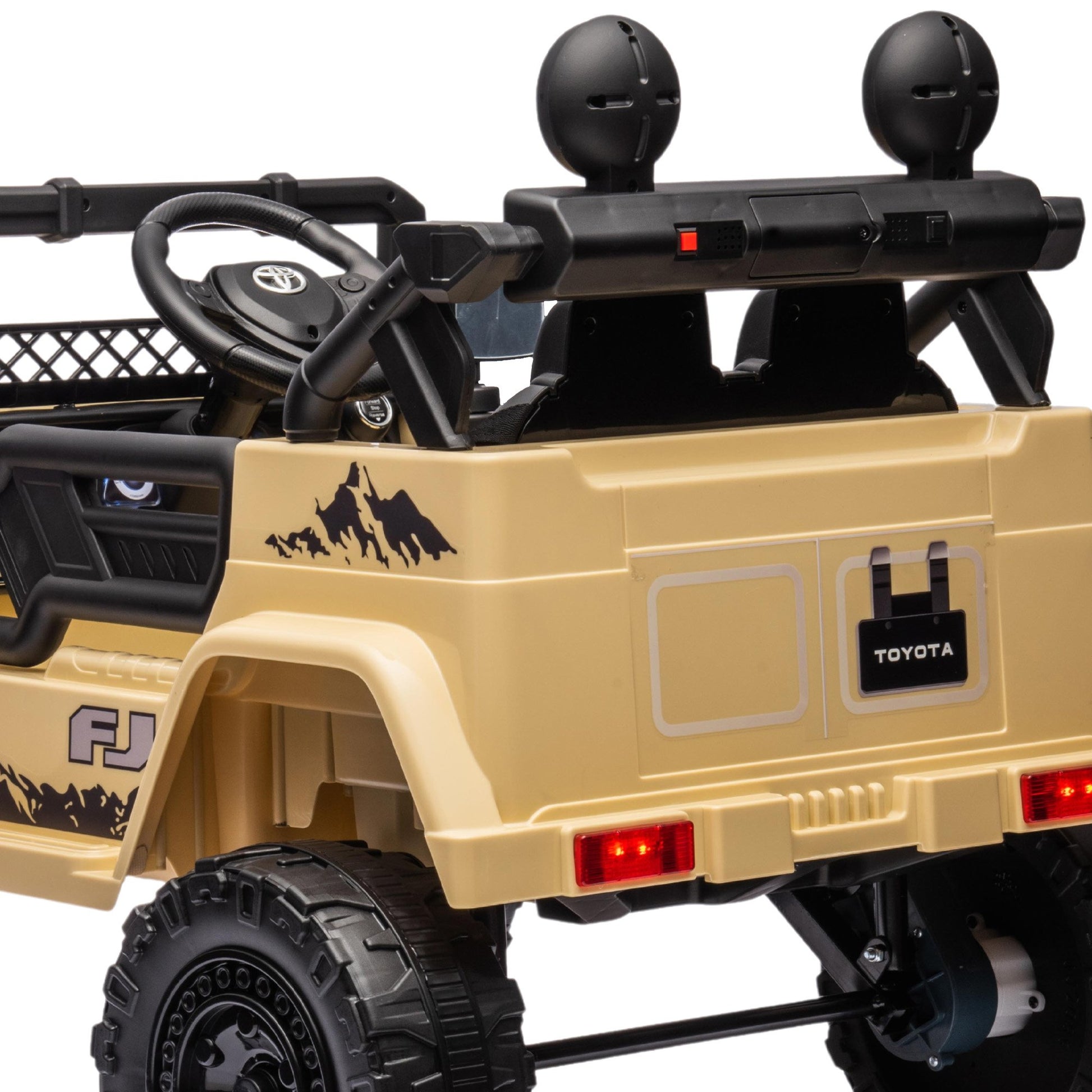 Kahuna Authorised Toyota Fj Cruiser Kids Electric Ride On Car - Khaki - Cosy Abode