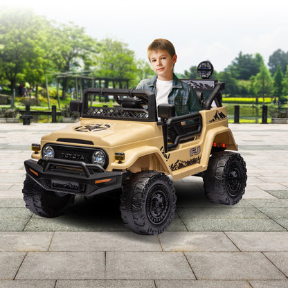 Kahuna Authorised Toyota Fj Cruiser Kids Electric Ride On Car - Khaki - Cosy Abode