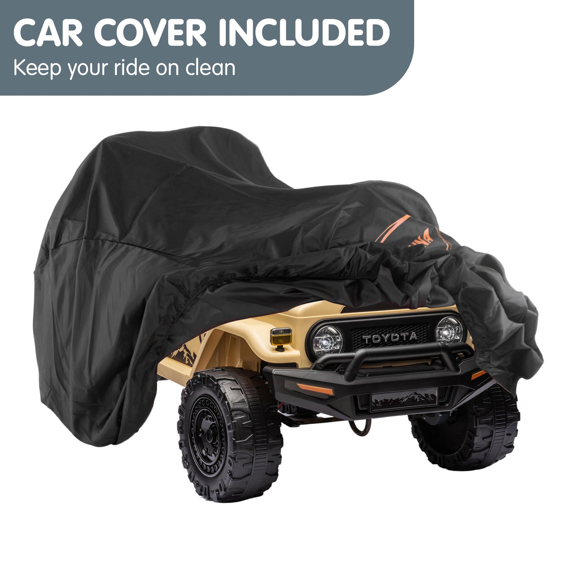 Kahuna Authorised Toyota Fj Cruiser Kids Electric Ride On Car - Khaki - Cosy Abode