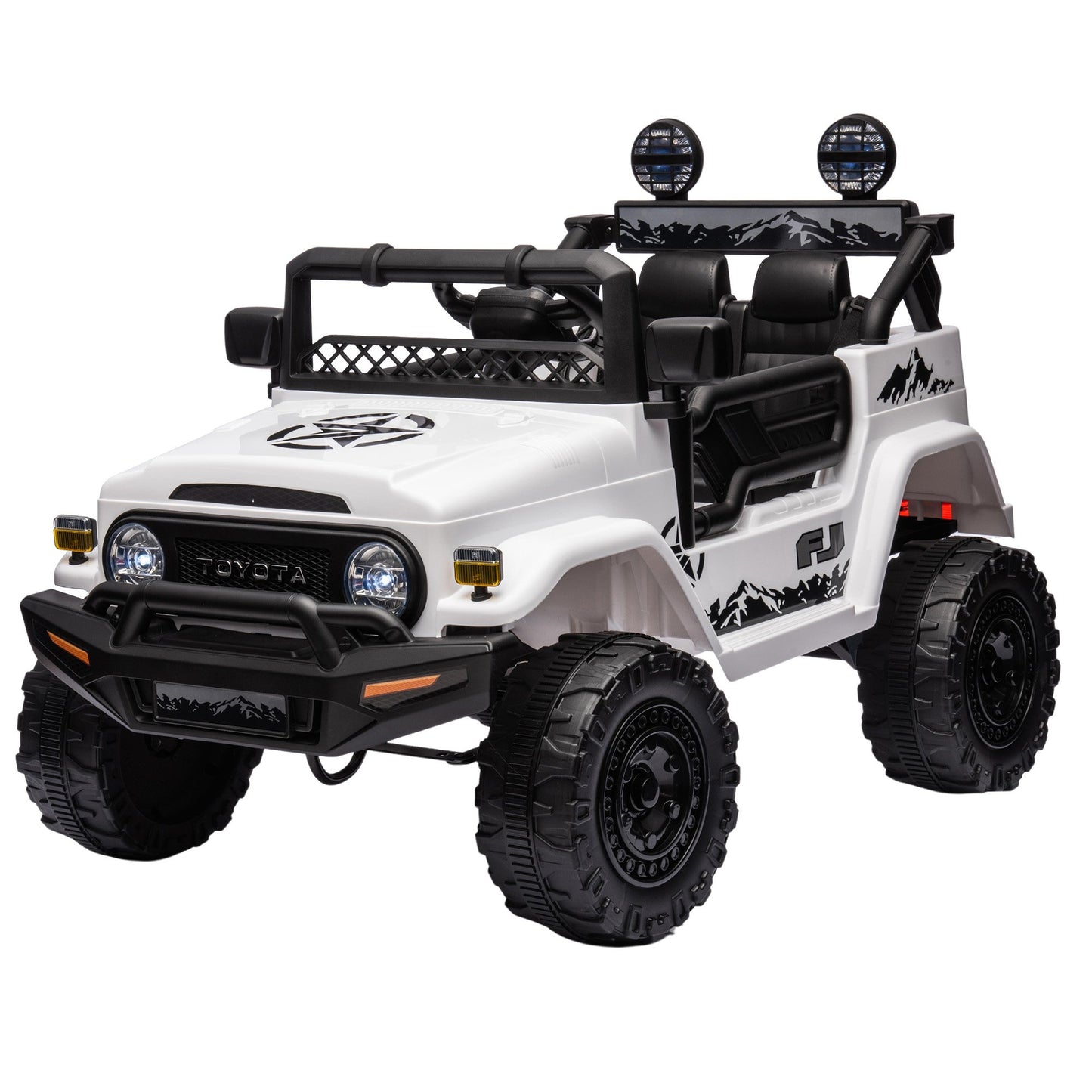 Kahuna Authorized Toyota Electric Kids Ride-on Car Fj Cruiser - White - Cosy Abode