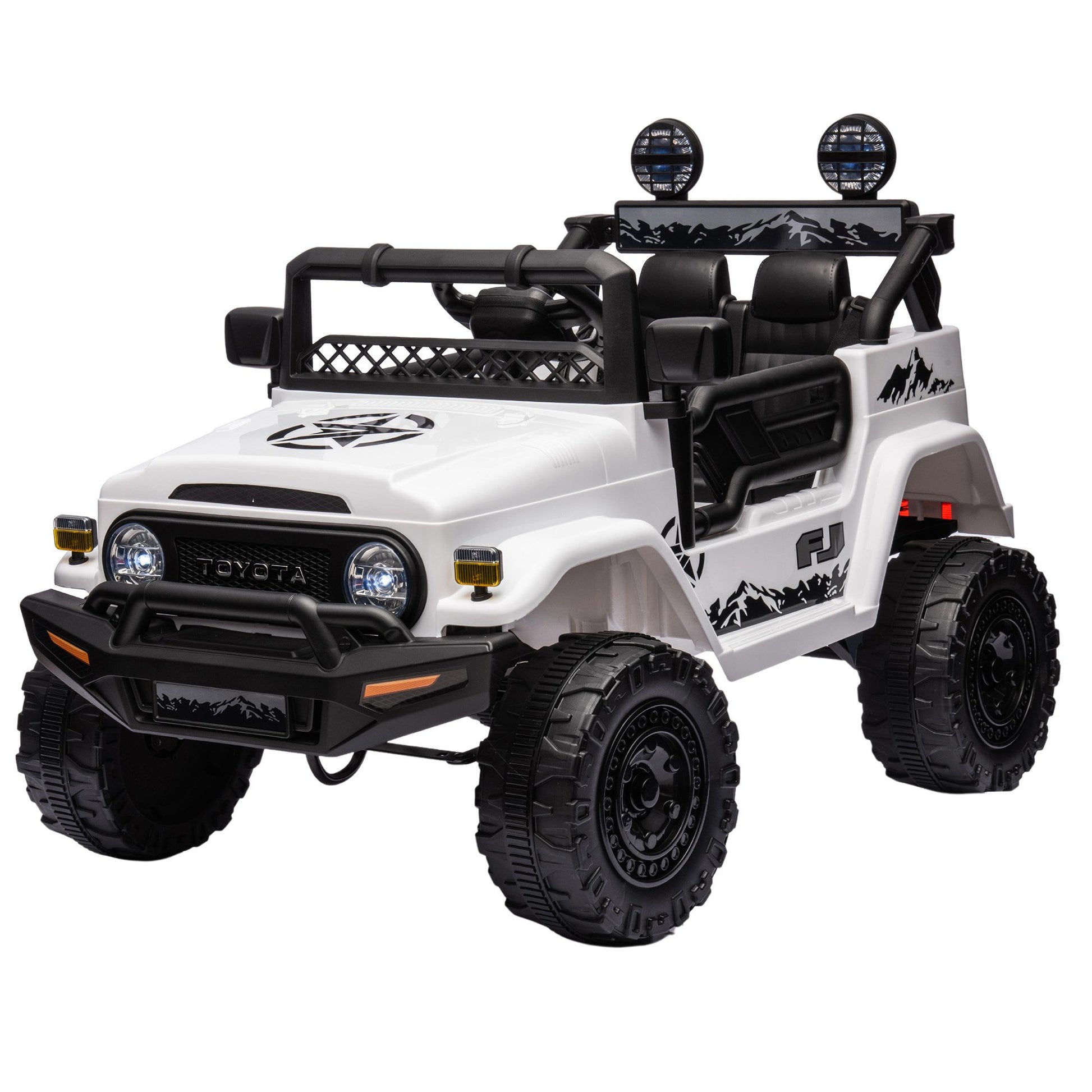 Kahuna Authorized Toyota Electric Kids Ride-on Car Fj Cruiser - White - Cosy Abode