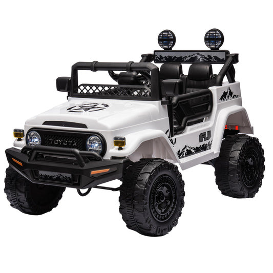 Kahuna Authorized Toyota Electric Kids Ride-on Car Fj Cruiser - White - Cosy Abode