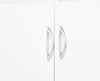 Sarantino New 21 Pairs Shoe Cabinet Rack Storage Organiser Shelf 2 Doors Cupboard White - Cosy Abode