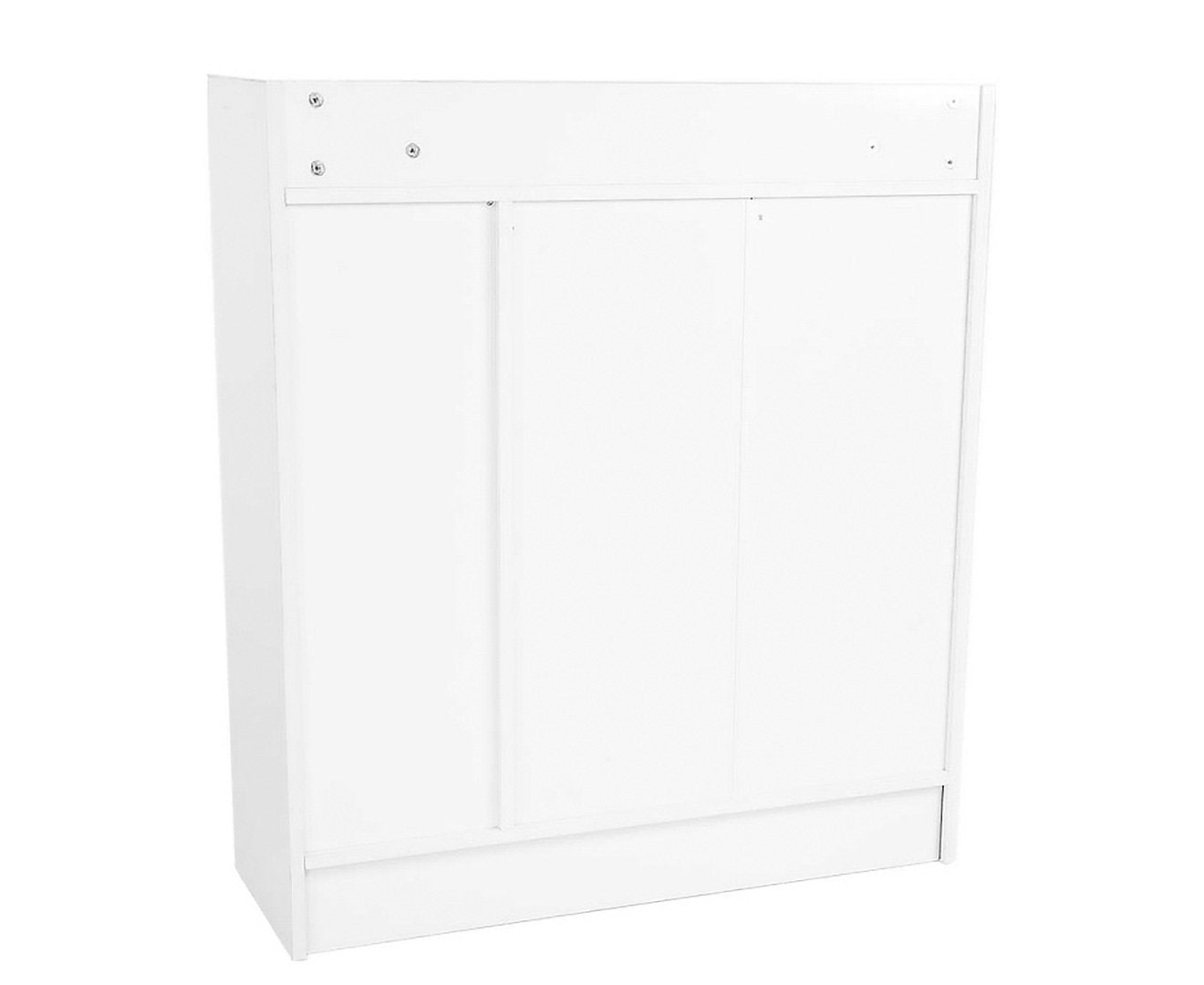 Sarantino New 21 Pairs Shoe Cabinet Rack Storage Organiser Shelf 2 Doors Cupboard White - Cosy Abode