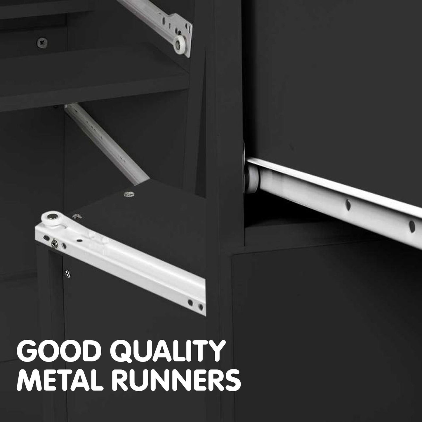 Sarantino Tallboy Dresser 6 Chest Of Drawers Table Cabinet Bedroom Storage Black - Cosy Abode