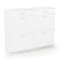 Sarantino 24 Pairs Shoe Cabinet Rack Storage Cupboard Organiser Shelf White Drawers Chest - Cosy Abode