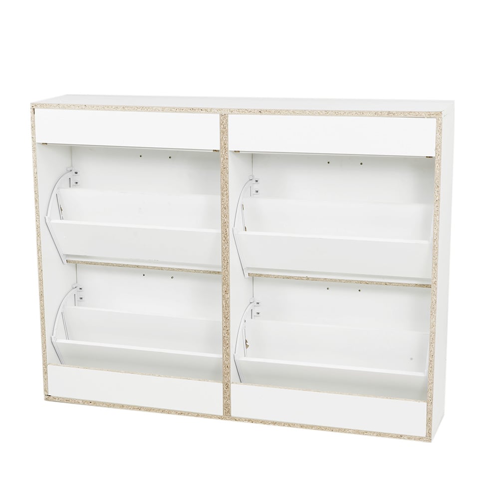 Sarantino 24 Pairs Shoe Cabinet Rack Storage Cupboard Organiser Shelf White Drawers Chest - Cosy Abode