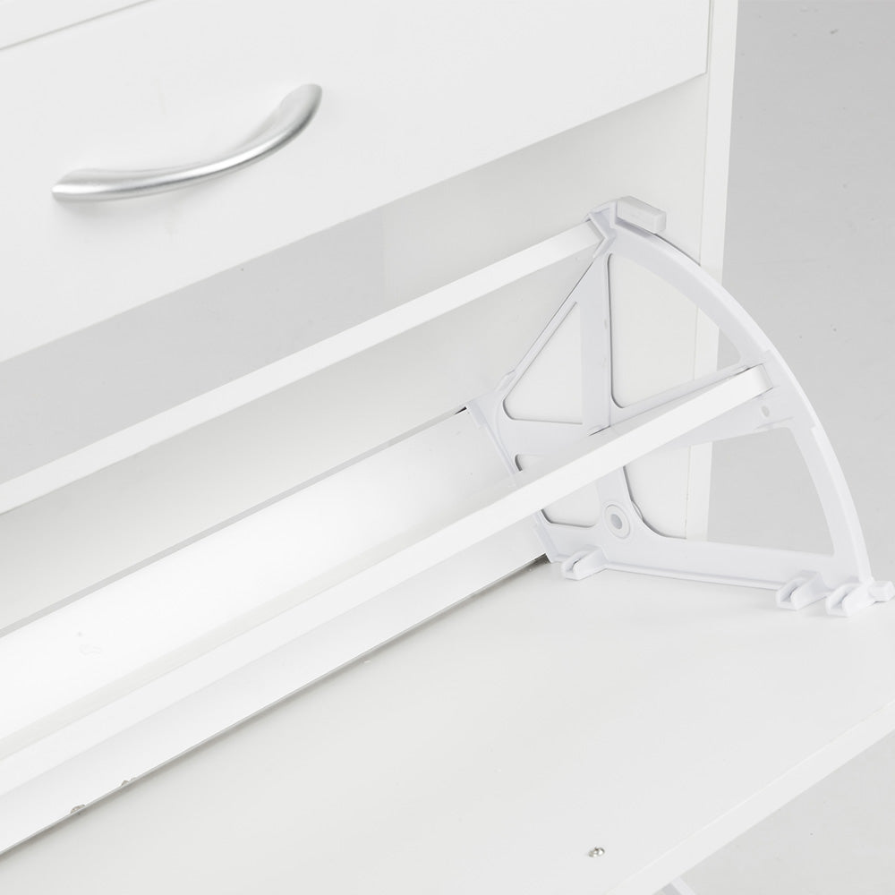 Sarantino 24 Pairs Shoe Cabinet Rack Storage Cupboard Organiser Shelf White Drawers Chest - Cosy Abode