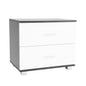 Sarantino Bedside Table Cabinet Storage Chest 2 Drawers Lamp Side Nightstand White Black - Cosy Abode