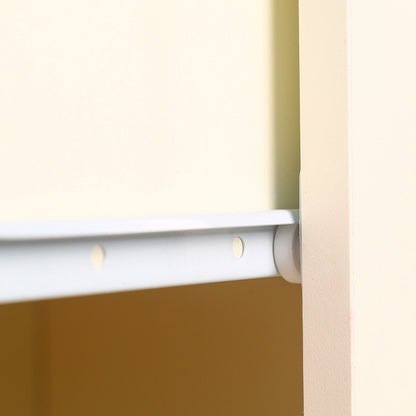 Sarantino Bedside Table Cabinet Storage Chest 2 Drawers Lamp Side Nightstand - Red White - Cosy Abode