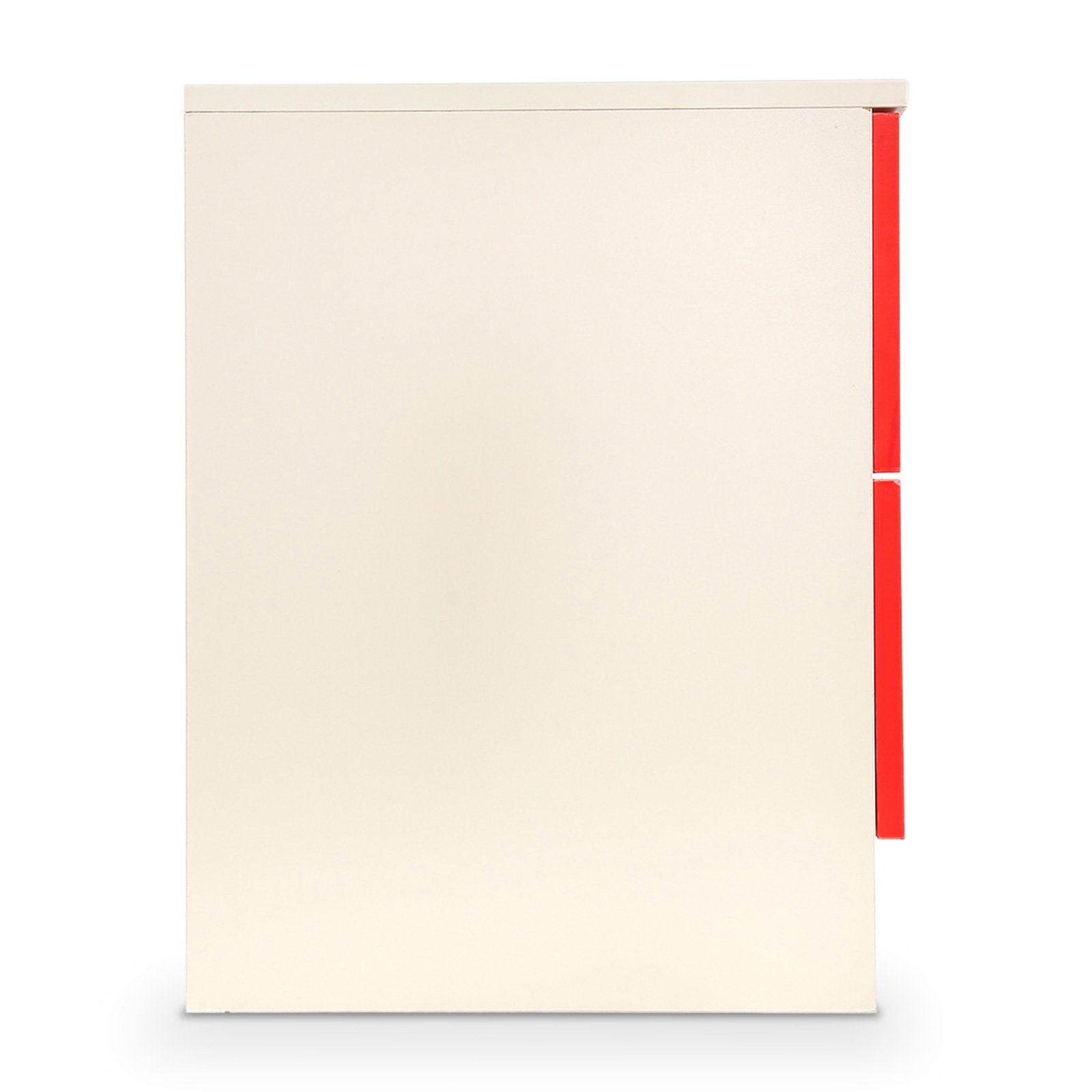 Sarantino Bedside Table Cabinet Storage Chest 2 Drawers Lamp Side Nightstand - Red White - Cosy Abode