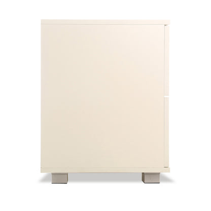 Sarantino Bedside Table Cabinet Storage Chest 2 Drawers Lamp Side Nightstand White - Cosy Abode