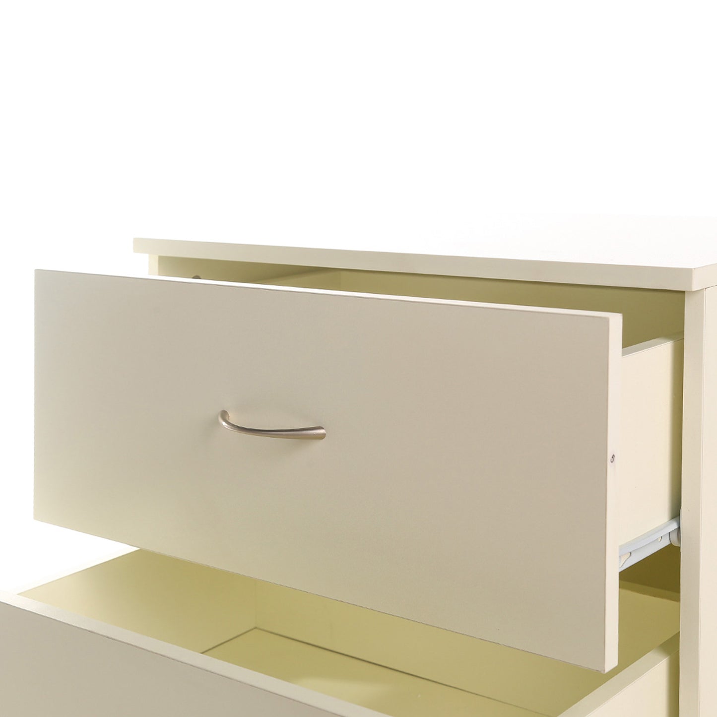 Sarantino Bedside Table Cabinet Storage Chest 2 Drawers Lamp Side Nightstand White - Cosy Abode