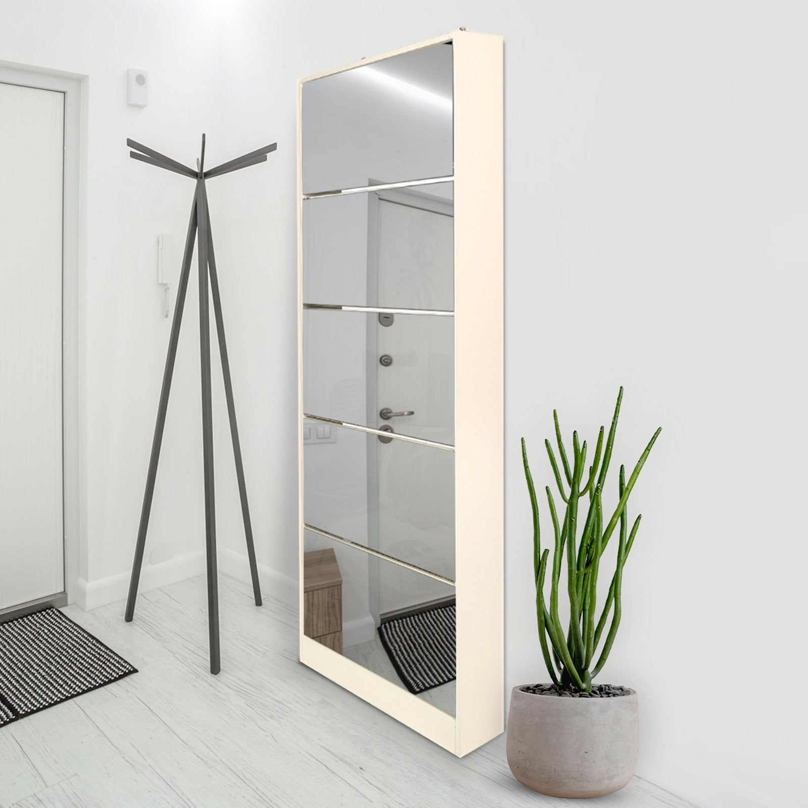 Sarantino Shoe Cabinet Rack Storage Cupboard Organiser Shelf 5 Drawers 170 X 63 X 17cm - Cosy Abode