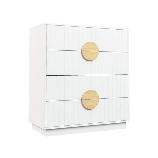 Sarantino Gail Chest Of Drawers Tallboy Dresser In White - Cosy Abode