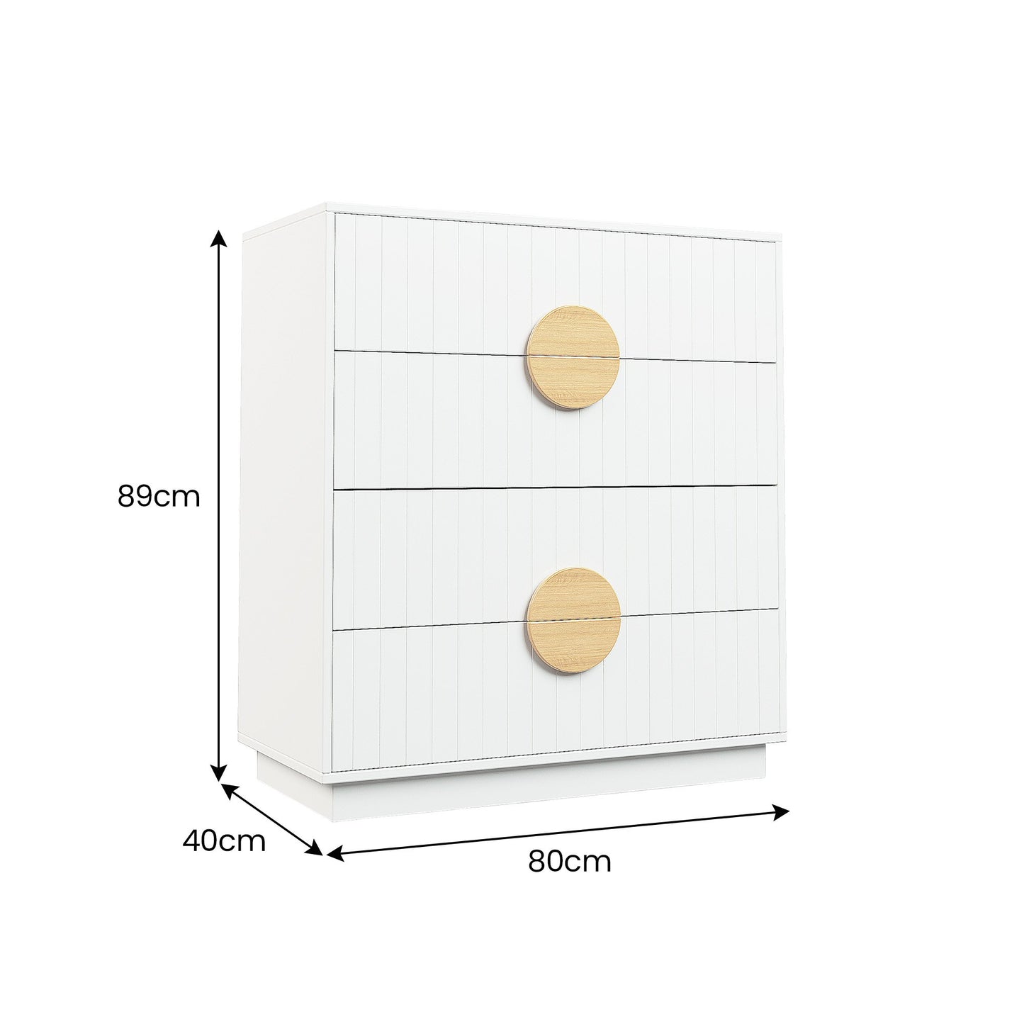Sarantino Gail Chest Of Drawers Tallboy Dresser In White - Cosy Abode