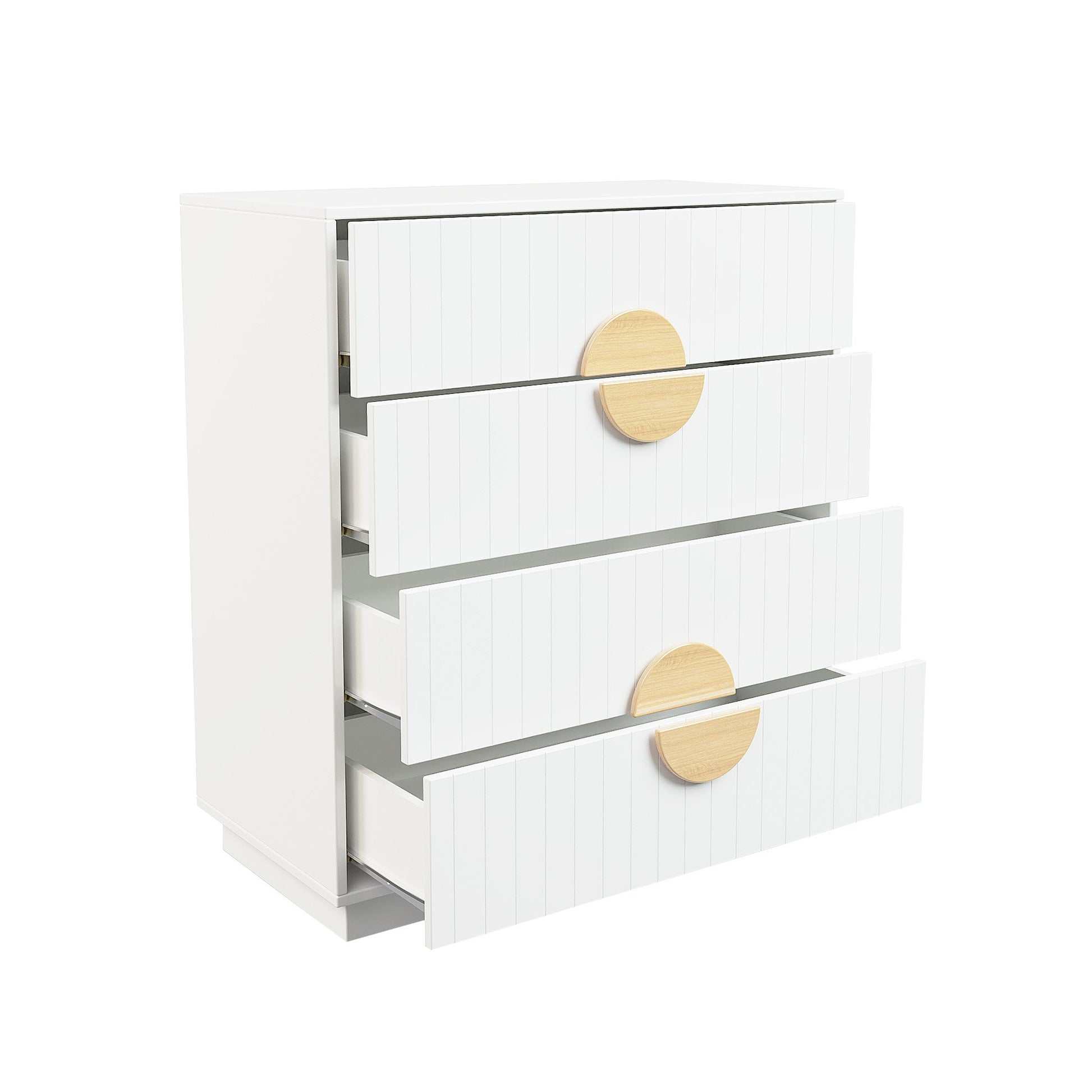 Sarantino Gail Chest Of Drawers Tallboy Dresser In White - Cosy Abode