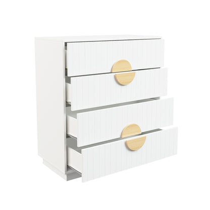 Sarantino Gail Chest Of Drawers Tallboy Dresser In White - Cosy Abode
