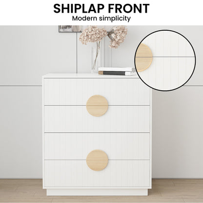 Sarantino Gail Chest Of Drawers Tallboy Dresser In White - Cosy Abode