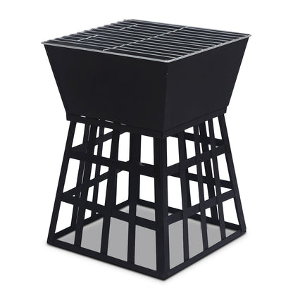 Wallaroo Outdoor Fire Pit for BBQ, Grilling, Cooking, Camping- Portable Brazier with Reversible Stand for Backyard - Cosy Abode