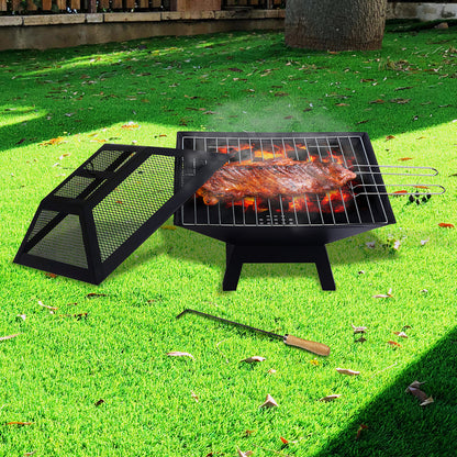 Wallaroo Portable Outdoor Fire Pit for BBQ, Grilling, Cooking, Camping - Cosy Abode