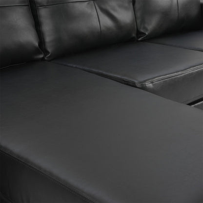 Sarantino Corner Sofa Lounge Couch Modular Furniture Chair Home Pu Leather Chaise White L Shape - Cosy Abode