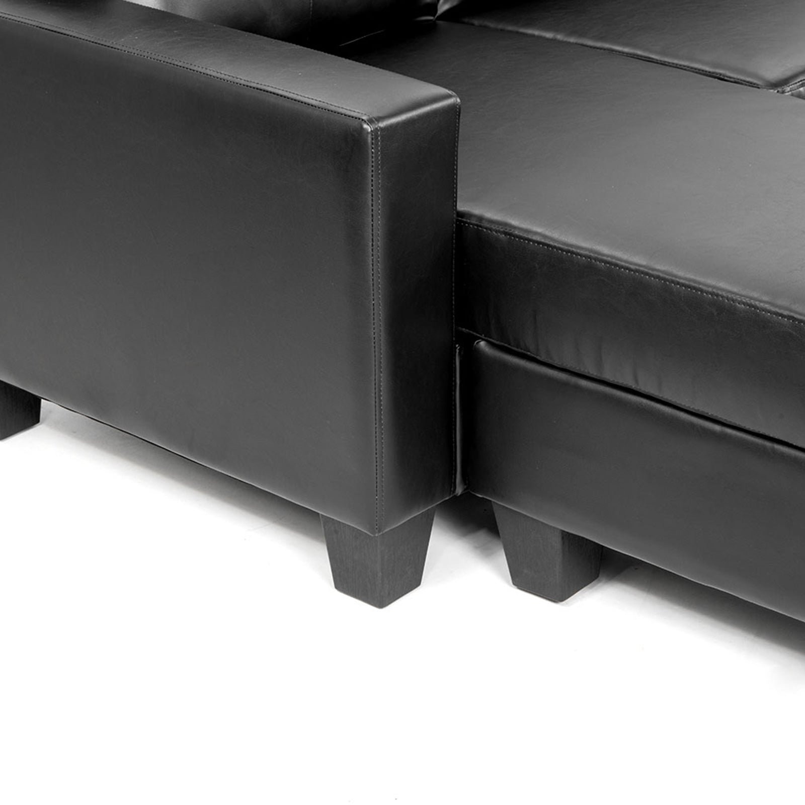 Sarantino Corner Sofa Lounge Couch Modular Furniture Chair Home Pu Leather Chaise White L Shape - Cosy Abode