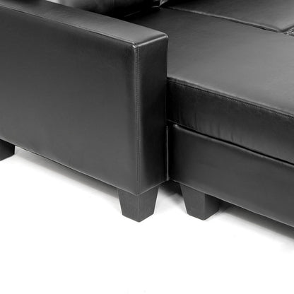 Sarantino Corner Sofa Lounge Couch Modular Furniture Chair Home Pu Leather Chaise White L Shape - Cosy Abode