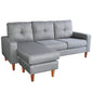 Sarantino Linen Corner Sofa Lounge Couch Modular Furniture L Chair Home Chaise Grey - Cosy Abode