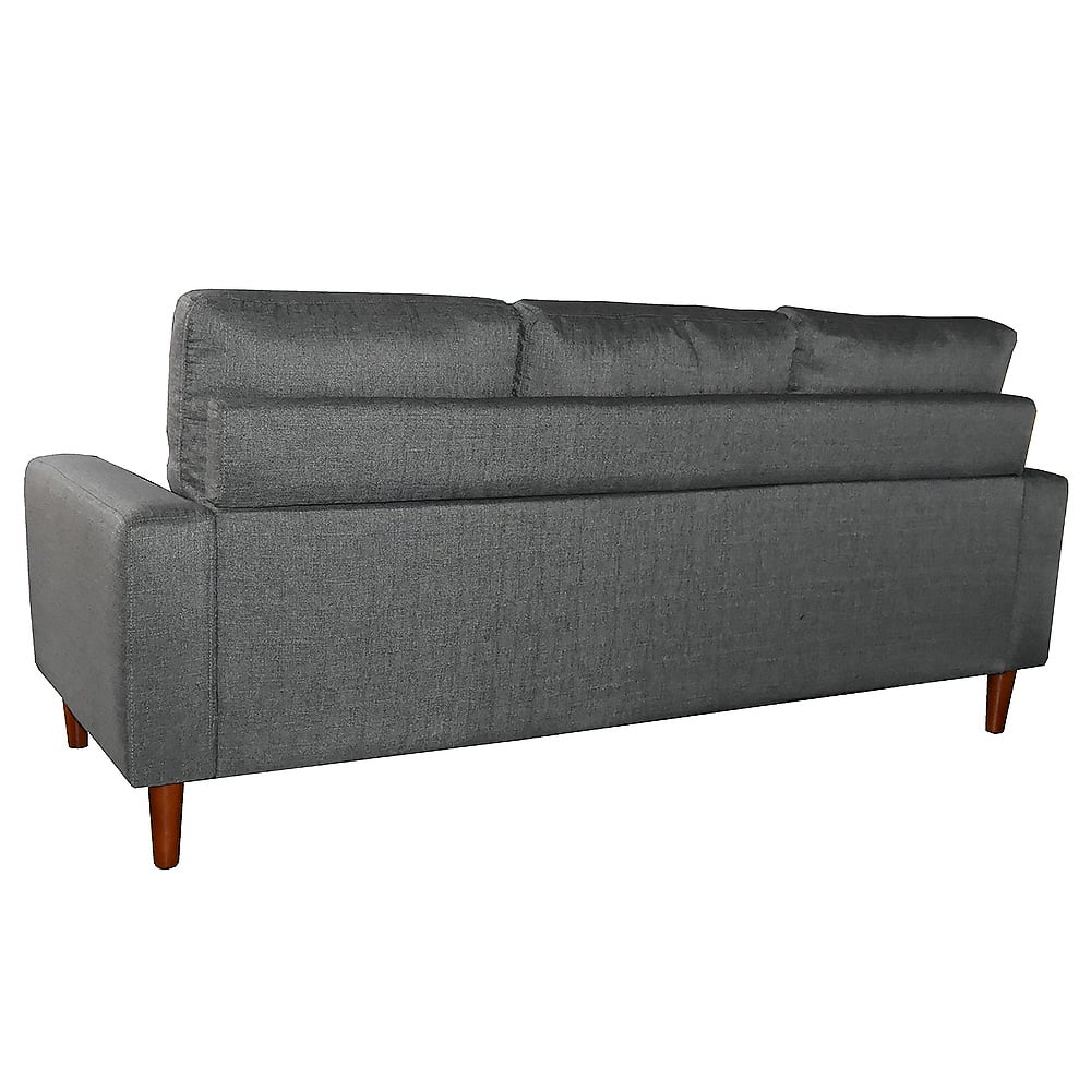 Sarantino Linen Corner Sofa Lounge Couch Modular Furniture L Chair Home Chaise Grey - Cosy Abode