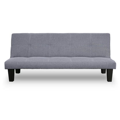 Sarantino Sofa Bed Lounge Couch Futon Furniture Seat Adjustable Suite Dark Grey - Cosy Abode
