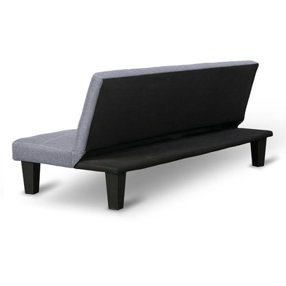 Sarantino Sofa Bed Lounge Couch Futon Furniture Seat Adjustable Suite Dark Grey - Cosy Abode