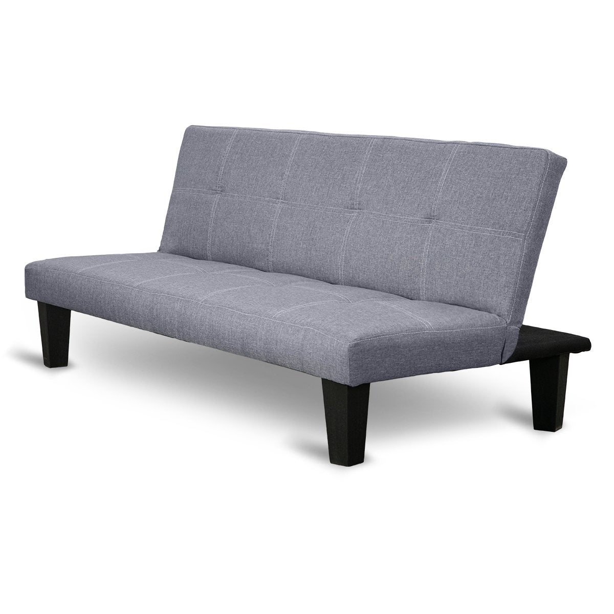 Sarantino Sofa Bed Lounge Couch Futon Furniture Seat Adjustable Suite Dark Grey - Cosy Abode