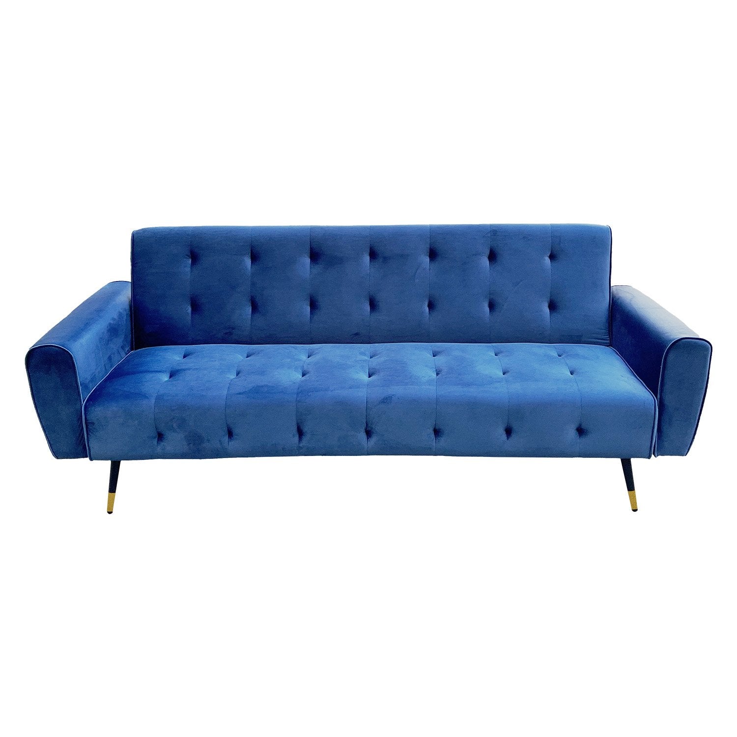 Sarantino Ava 3-seater Tufted Velvet Sofa Bed By Sarantino - Blue - Cosy Abode