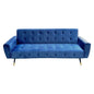 Sarantino Ava 3-seater Tufted Velvet Sofa Bed By Sarantino - Blue - Cosy Abode