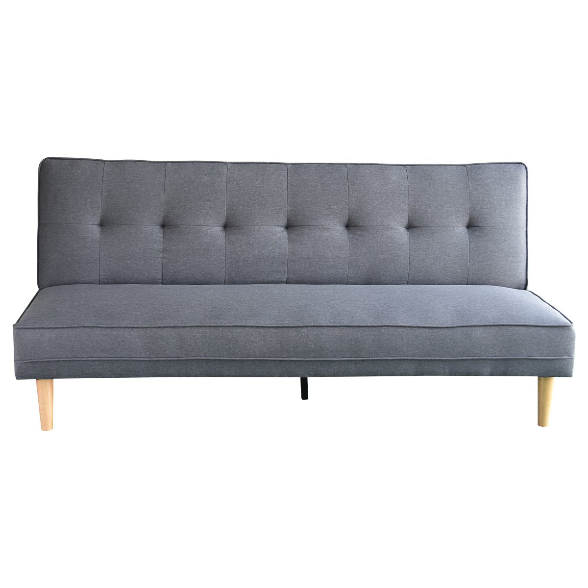 Sarantino Madison Sofa Bed Lounge Couch Futon Furniture Home Dark Grey Linen Suite - Cosy Abode