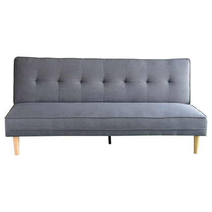 Sarantino Madison Sofa Bed Lounge Couch Futon Furniture Home Dark Grey Linen Suite - Cosy Abode