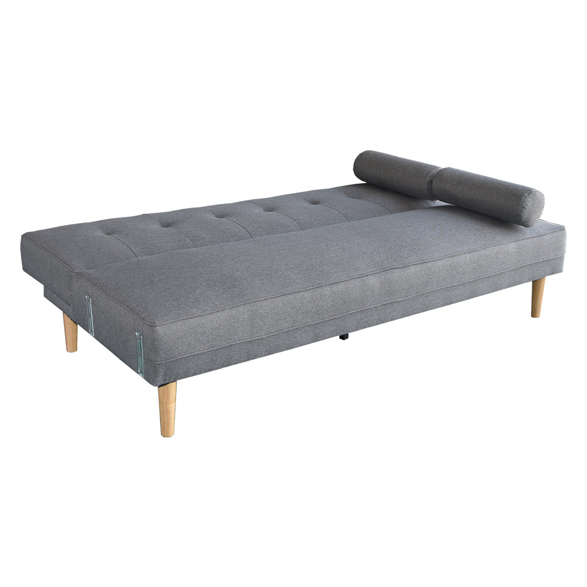 Sarantino Madison Sofa Bed Lounge Couch Futon Furniture Home Light Grey Linen Suite - Cosy Abode