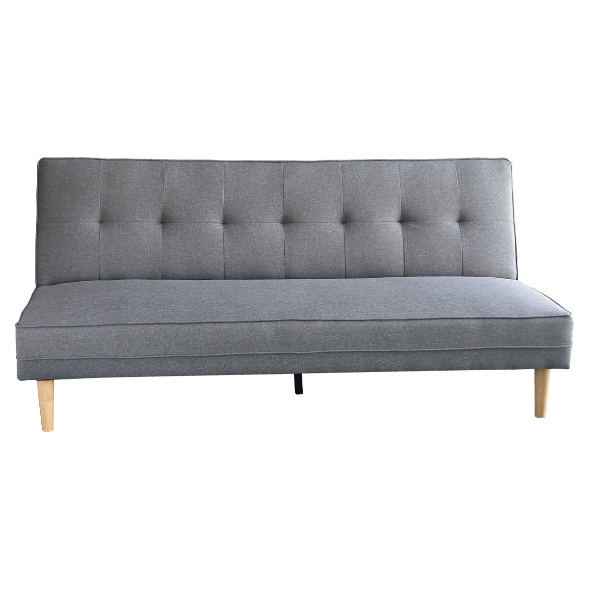 Sarantino Madison Sofa Bed Lounge Couch Futon Furniture Home Light Grey Linen Suite - Cosy Abode