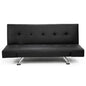 Sarantino Brooklyn Sofa Bed Faux Leather Lounge Couch Futon Furniture Adjustable Suite Bk - Cosy Abode