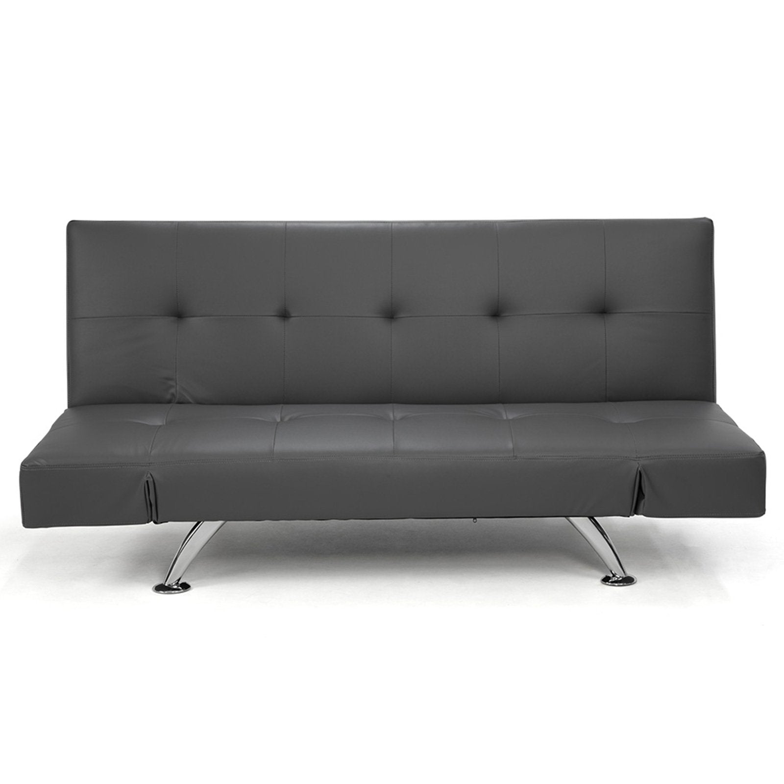 Sarantino Brooklyn Sofa Bed Lounge Faux Leather Couch Futon Furniture Adjustable Suite Gr - Cosy Abode