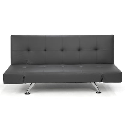 Sarantino Brooklyn Sofa Bed Lounge Faux Leather Couch Futon Furniture Adjustable Suite Gr - Cosy Abode