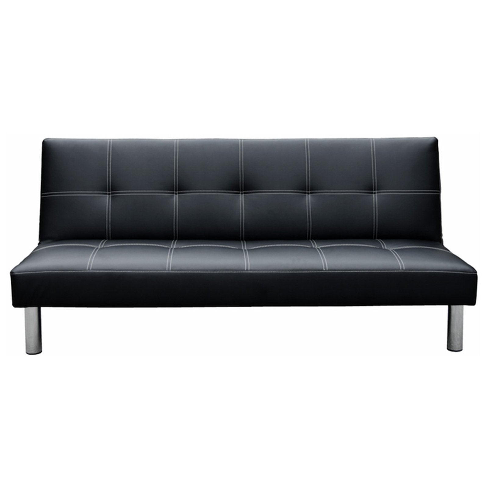 Sarantino Chelsea Sofa Bed Faux Leather Lounge Couch Futon Furniture Modular Suite - Cosy Abode