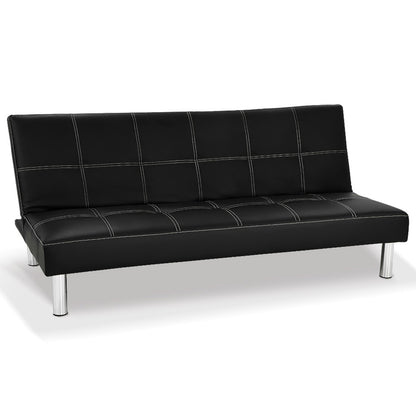 Sarantino Chelsea Sofa Bed Faux Leather Lounge Couch Futon Furniture Modular Suite - Cosy Abode