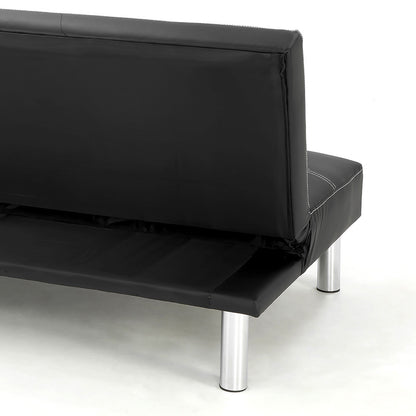 Sarantino Chelsea Sofa Bed Faux Leather Lounge Couch Futon Furniture Modular Suite - Cosy Abode