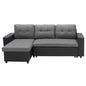 Sarantino Corner Sofa Linen Lounge Couch L-shaped Modular Furniture Home Chaise Grey - Cosy Abode