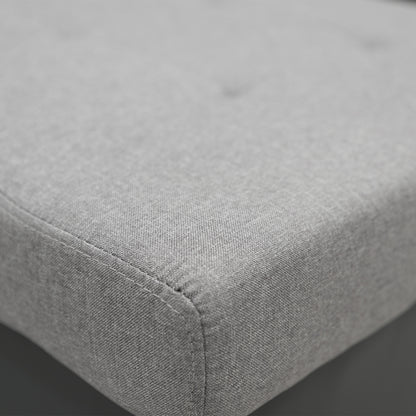 Sarantino Corner Sofa Linen Lounge Couch L-shaped Modular Furniture Home Chaise Grey - Cosy Abode