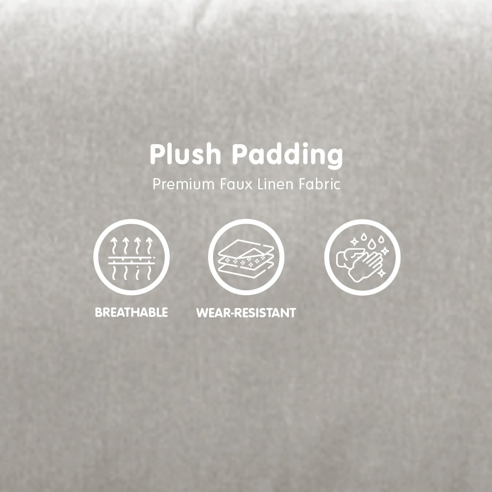 Sarantino Linen Corner Sofa Couch Lounge L-shape W/left Chaise Seat Light Grey - Cosy Abode