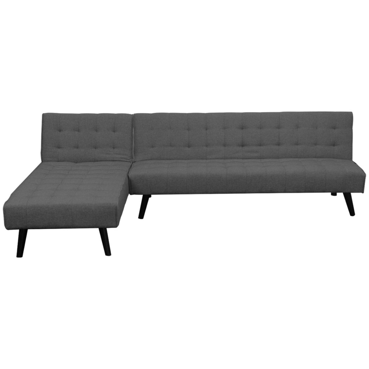 Sarantino 3-seater Corner Sofa Bed Lounge Chaise Couch - Dark Grey - Cosy Abode